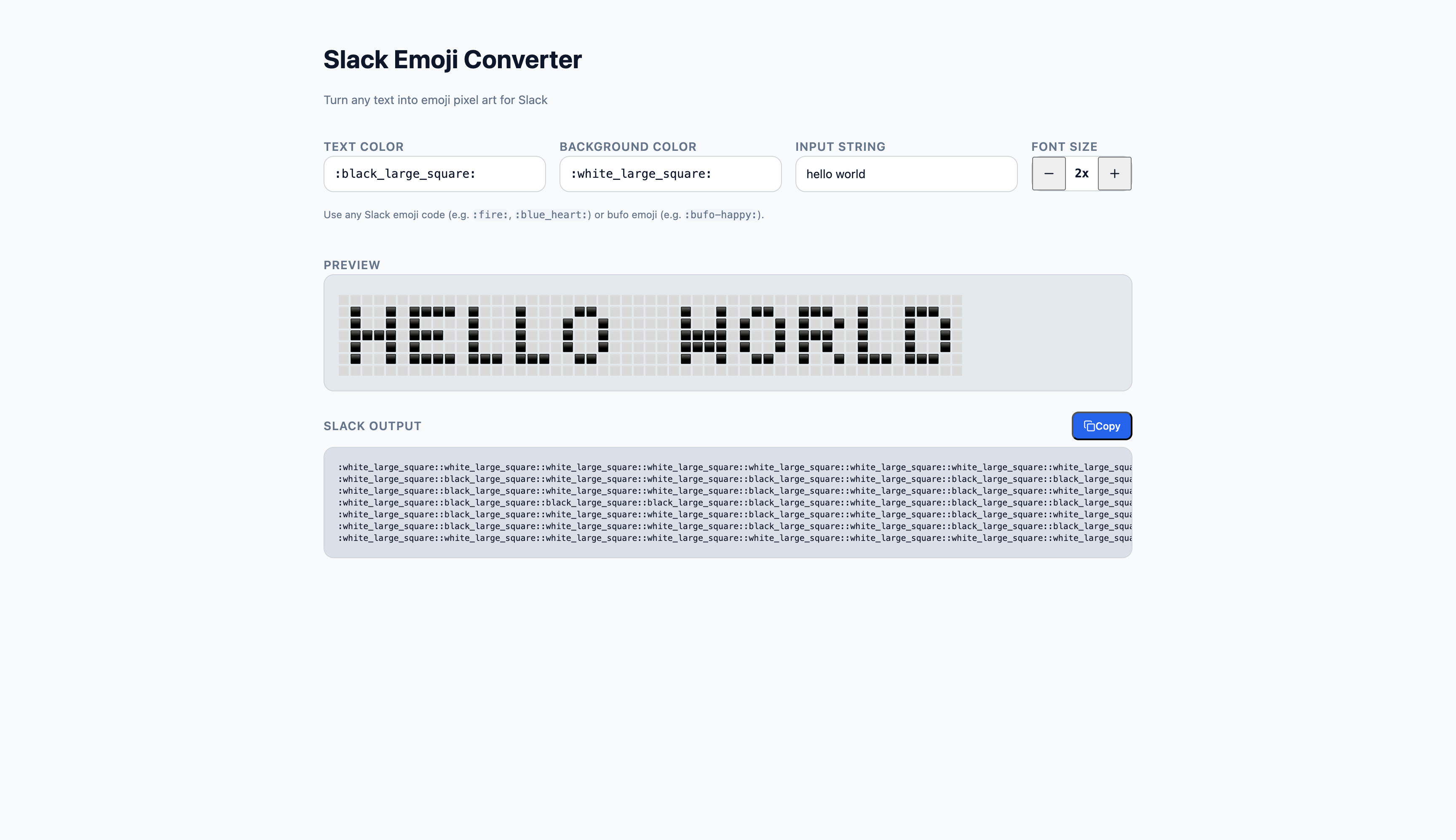 A slack ascii emoji maker