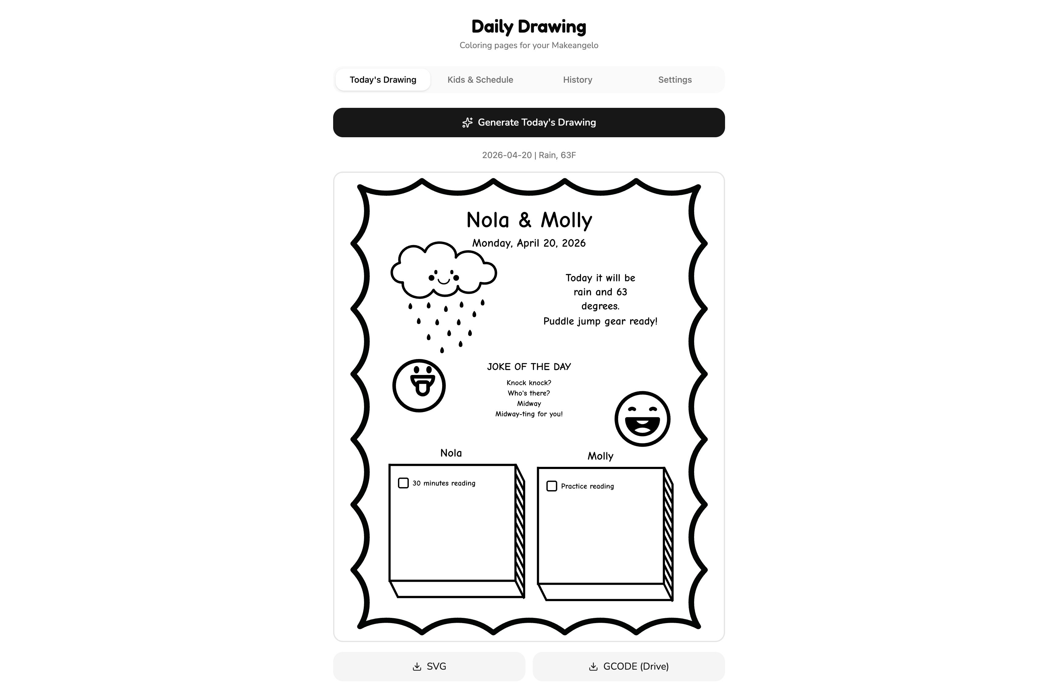 A daily newsletter for my kids