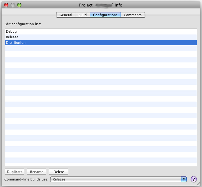 Distribution configuration added